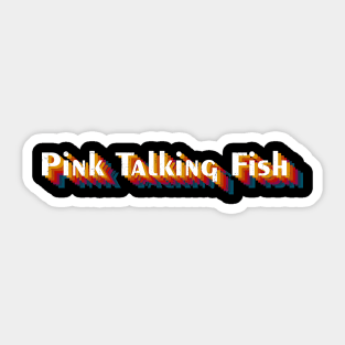 retro vintage Pink Talking Fish Sticker